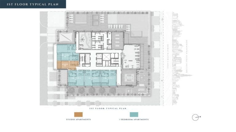 Quayside Apartment First Floor Typical Floor Plans