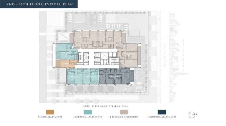 Quayside Apartment 2-15 Floor Typical Floor Plans