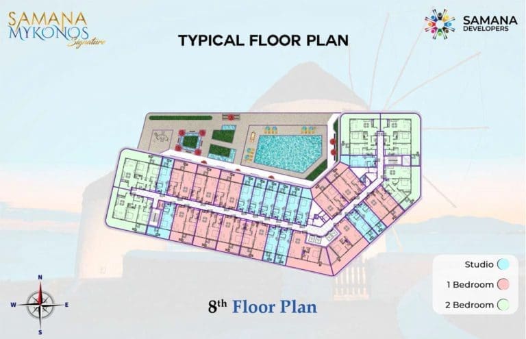 Samana Mykonos Signature Typical 8th Floor Plans