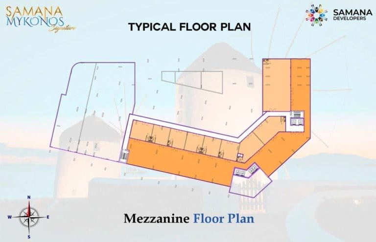 Samana Mykonos Signature Typical Mezzanine Floor Plans