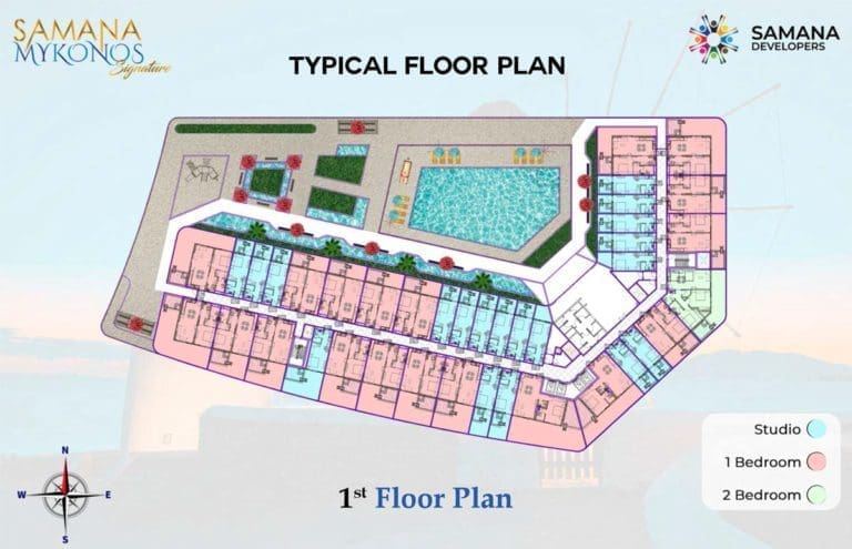 Samana Mykonos Signature Typical 1st Floor Plans