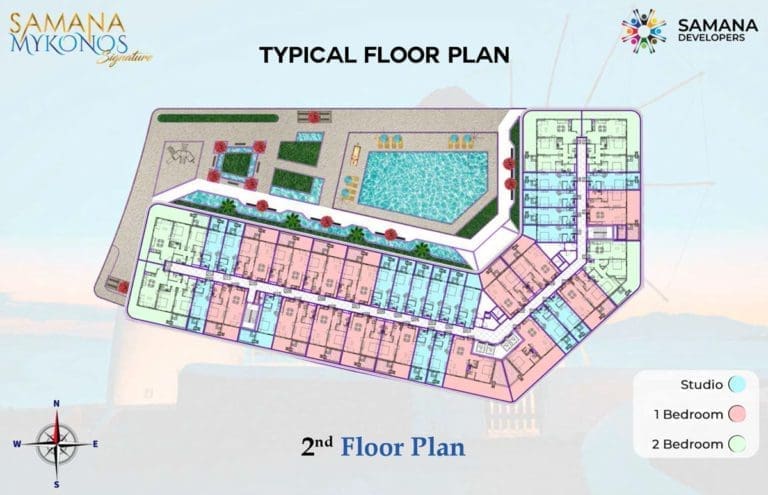 Samana Mykonos Signature Typical 2nd Floor Plans
