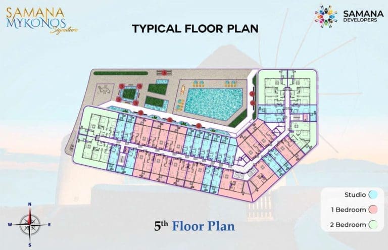 Samana Mykonos Signature Typical 5th Floor Plans