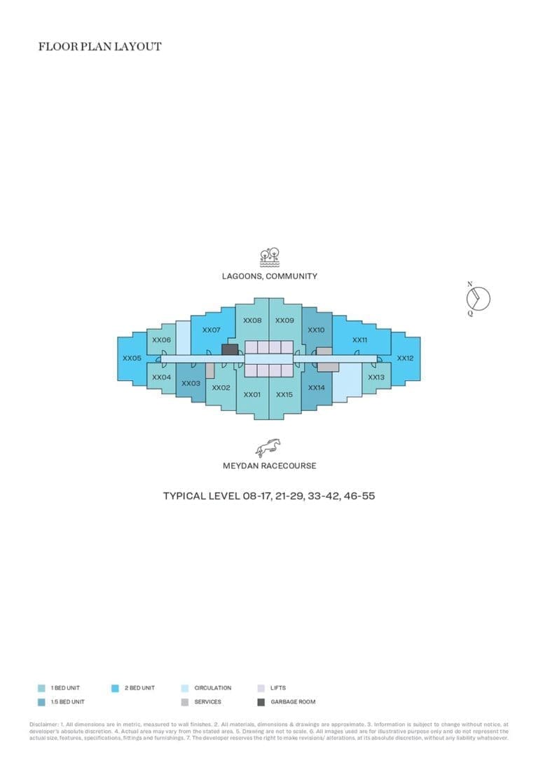 330 Riverside Crescent Typical Floor Plan Layout