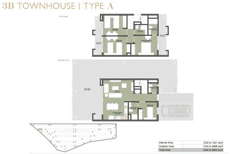 Bianca 3 Bedroom Townhouse Type A Floor Plans