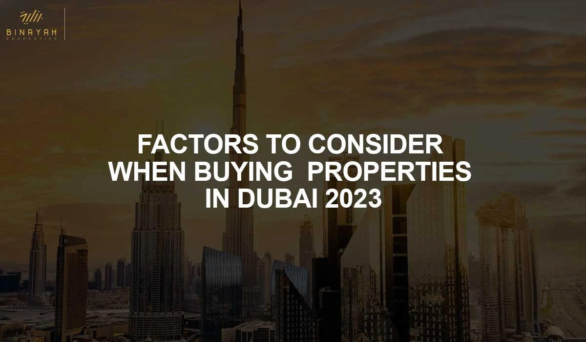 Buying Properties in Dubai 2023