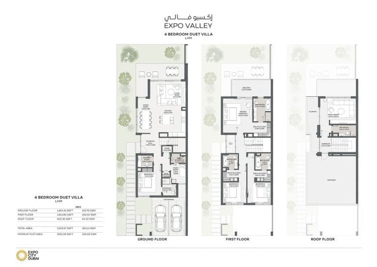 Expo Valley 4 Bedroom Duet Villa Type LHM Floor Plans