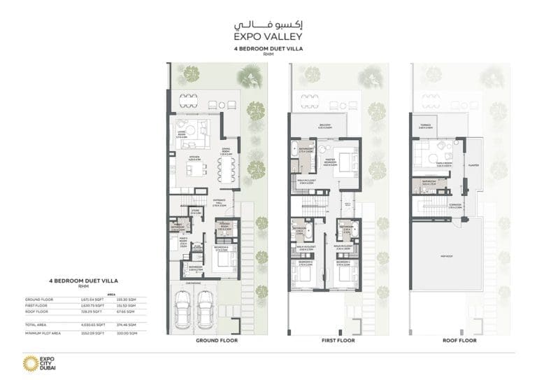 Expo Valley 4 Bedroom Duet Villa Type RHM Floor Plans