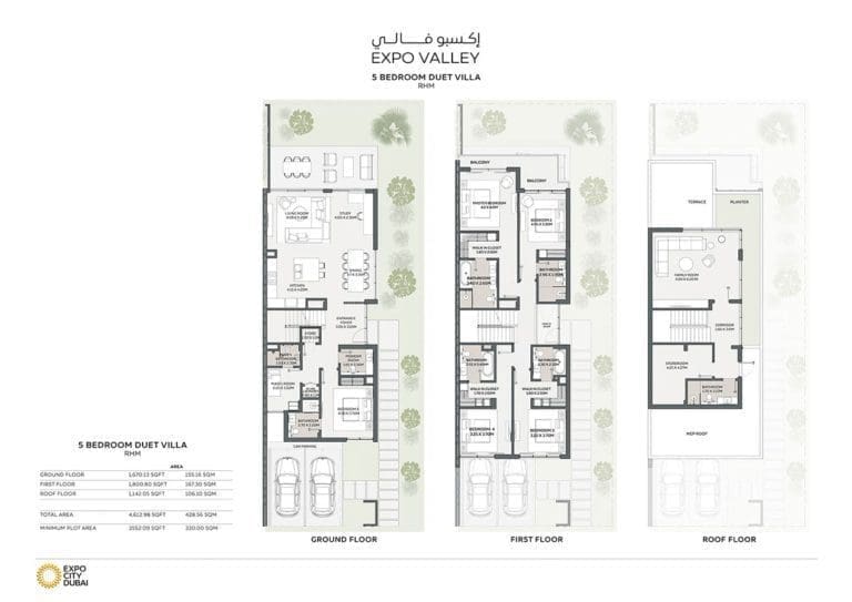 Expo Valley 5 Bedroom Duet Villa Type RHM Floor Plans