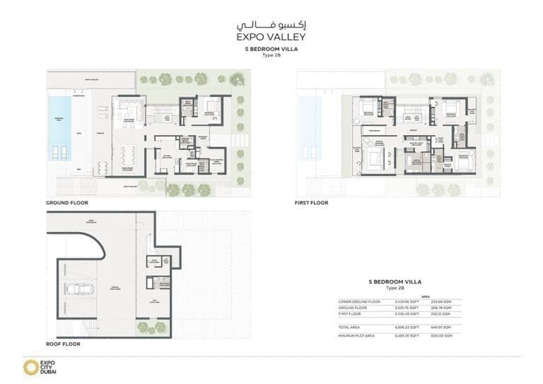 Expo Valley 5 Bedroom Villa Type 2B Floor Plans