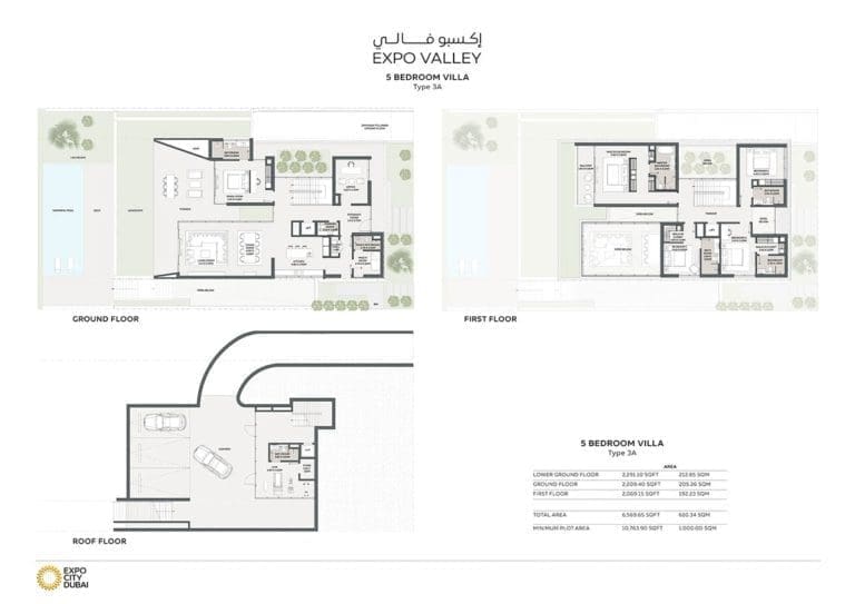 Expo Valley 5 Bedroom Villa Type 3A Floor Plans