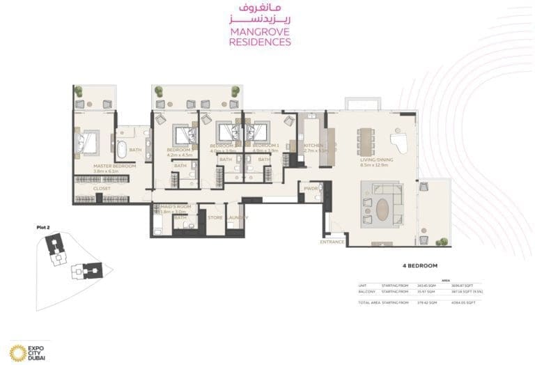 Mangrove Residences 4 Bedroom Townhouse Floor Plans