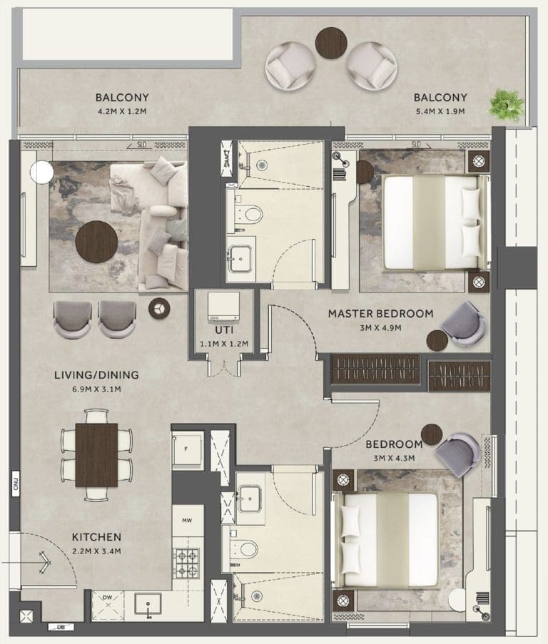 Marriot Residences 2 Bedroom Apartment Floor Plans