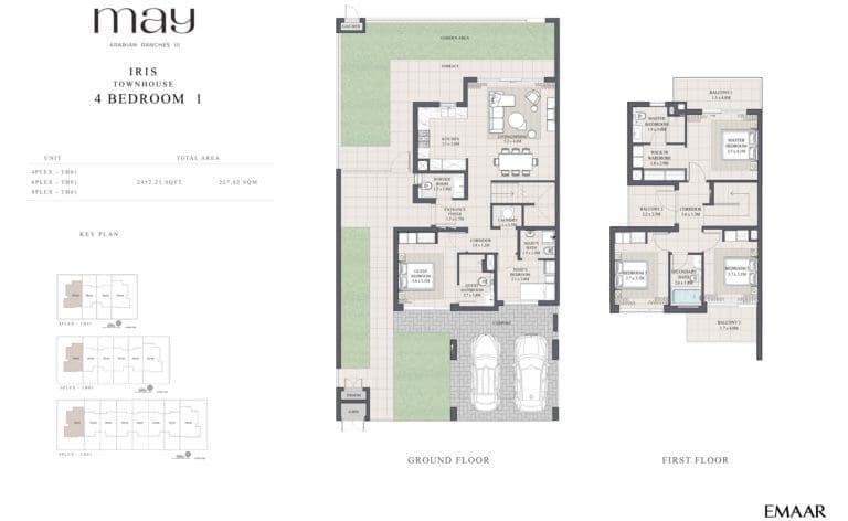 May Iris 4 Bedroom Townhouse Type 1 Floor Plans