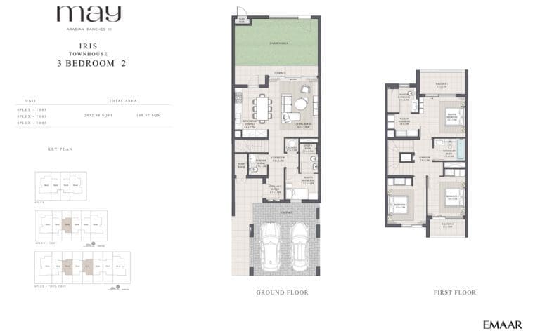 May Iris 3 Bedroom Townhouse Type 2 Floor Plans