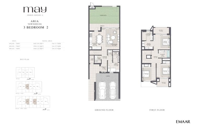 May Aria 3 Bedroom Townhouse Type 2 Floor Plans