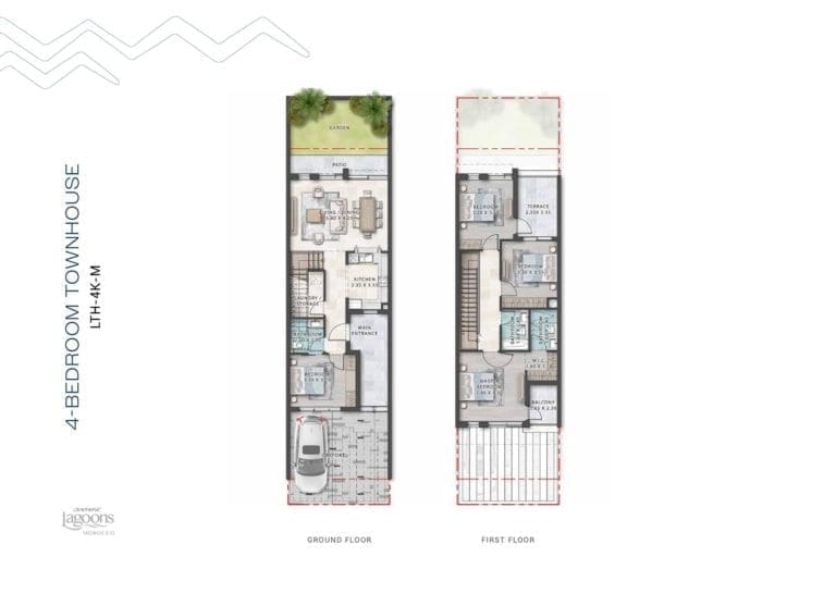 Morocco 4 Bedroom Townhouse Type LTH-4K-M Floor Plans
