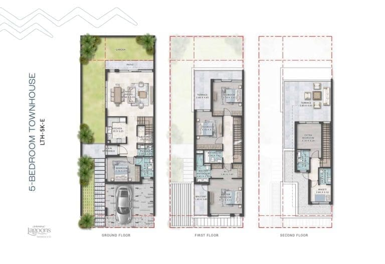 Morocco 5 Bedroom Townhouse Type LTH-5K-E Floor Plans