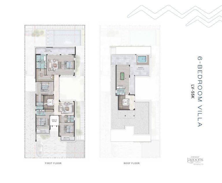 Morocco 6 Bedroom Villa Type LV-55K-1 Floor Plans