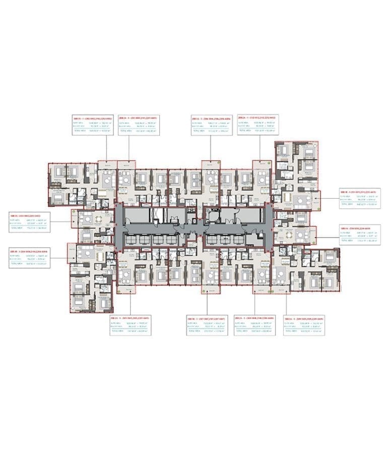 Park Views Residences Typical Floor Plan 2