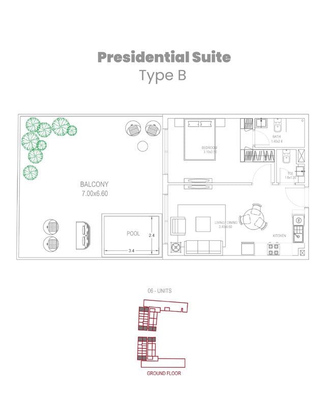 Petalz by Danube Presidential Suite Type B Floor Plans