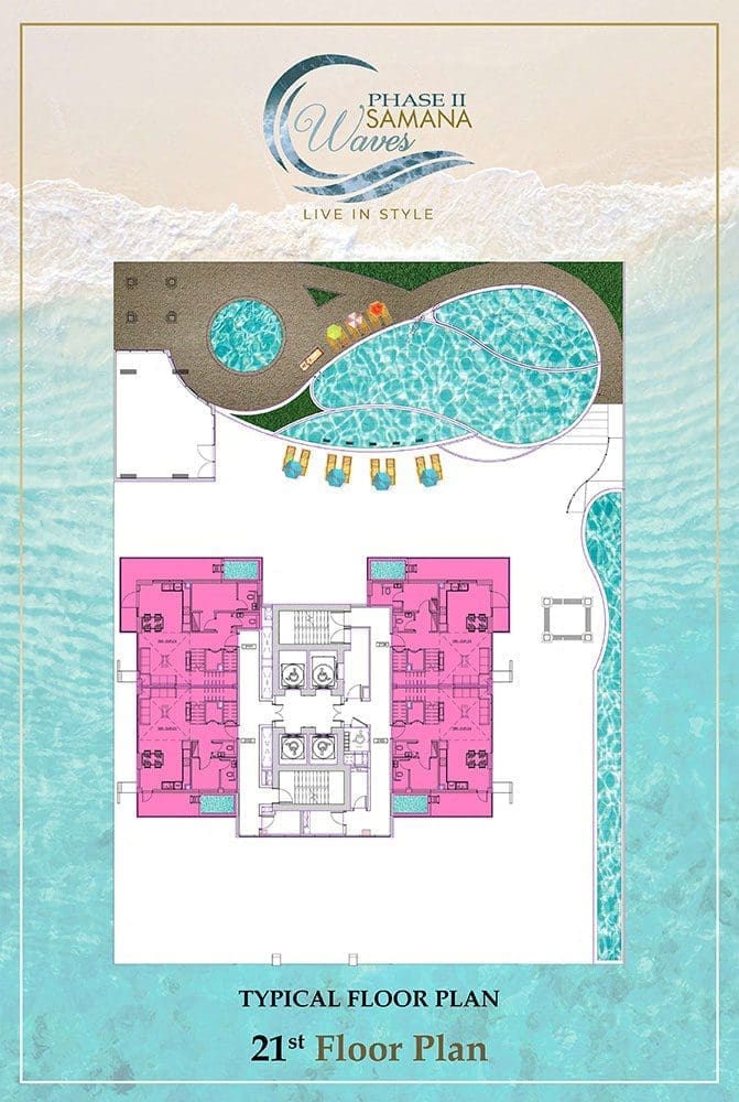 Samana Waves Phase 2 – 21st Floor Typical Floor Plans