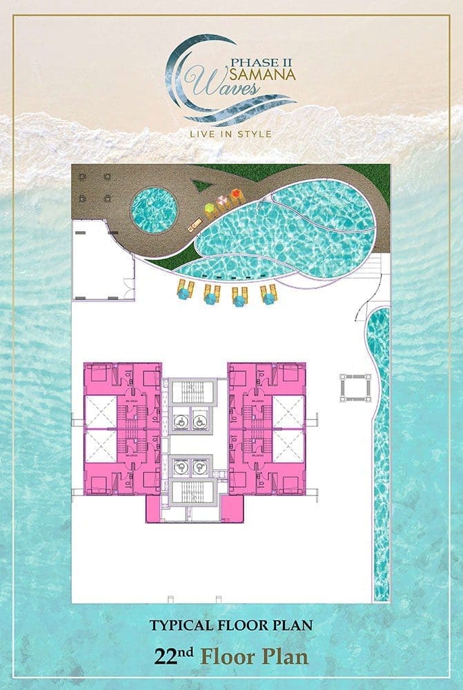 Samana Waves Phase 2 – 22nd Floor Typical Floor Plans