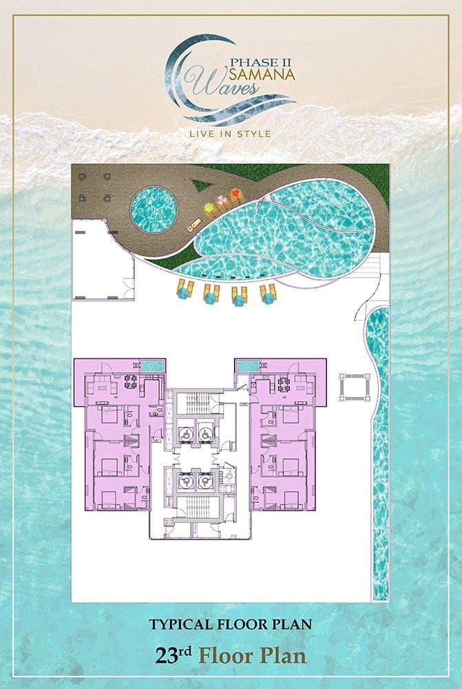 Samana Waves Phase 2 – 23rd Floor Typical Floor Plans