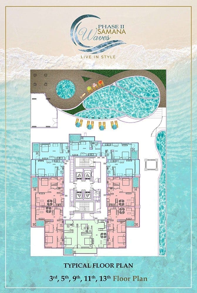 Samana Waves Phase 2 – 3, 5, 9, 11, 13 Floor Typical Floor Plans