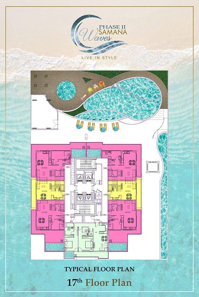 Samana Waves Phase 2 – 17th Floor Typical Floor Plans
