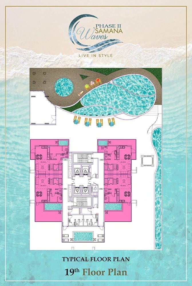Samana Waves Phase 2 – 19th Floor Typical Floor Plans
