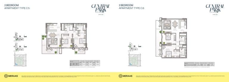 Thyme 2 Bedroom Apartment Type C.5 & C.6 Floor Plans