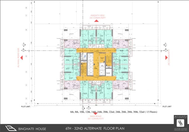 Binghatti House 6th – 32nd Floor Plans