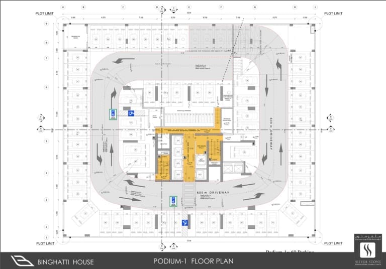 Binghatti House Podium -1 Floor Plan