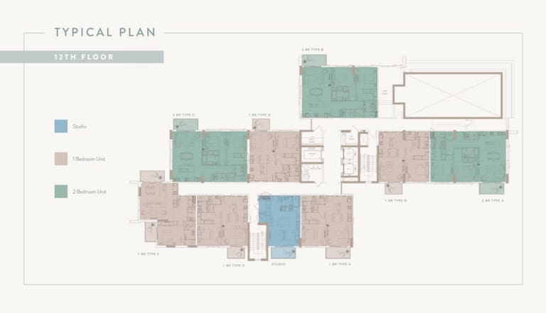 Ellington Berkeley Place 12th Floor Typical Floor Plan