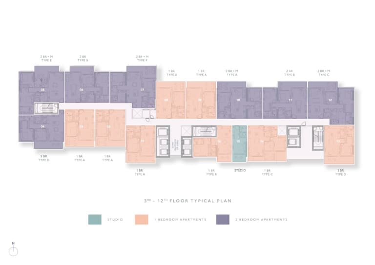 Highbury 3 to 12 Floor Plan