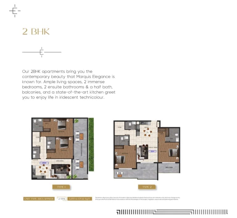 Marquis Elegance 2 Bedroom Apartment Floor Plan