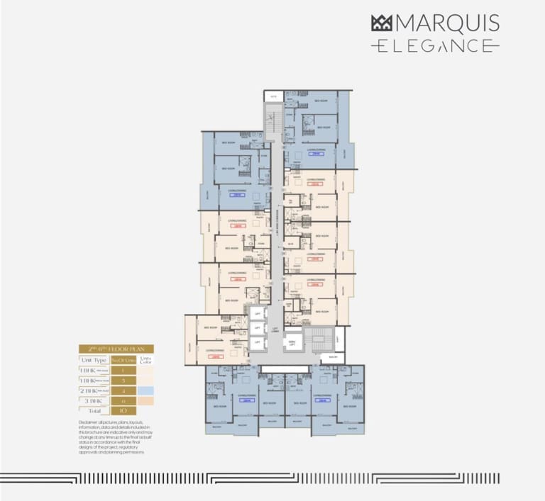 Marquis Elegance 2nd to 8th Floor Plan