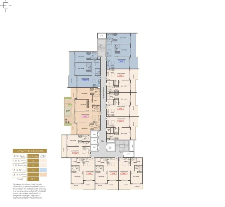 Marquis Elegance 9th to 14th Floor Plan