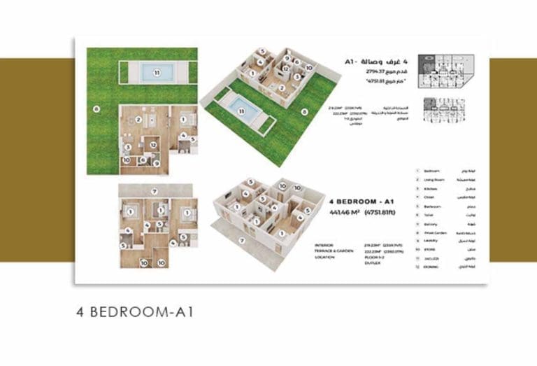 Q Gardens Lofts 4 Bedroom Apartment Type A1 Floor Plans