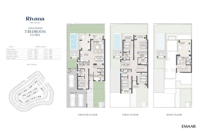 Rivana The Valley 5 Bedroom Townhouse Clara Floor Plans
