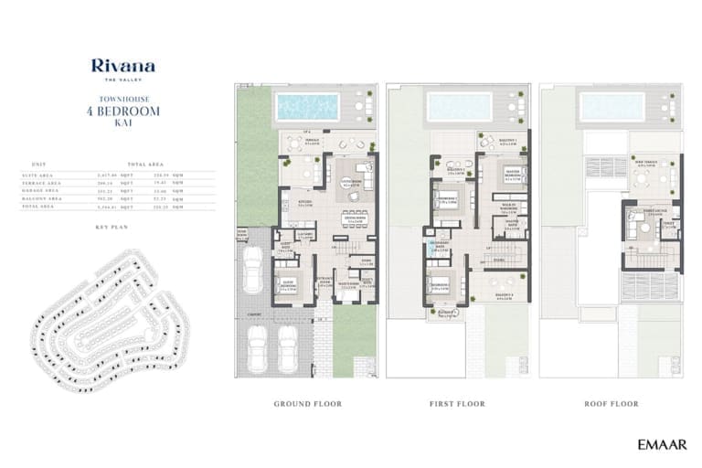 Rivana The Valley 4 Bedroom Townhouse Kai Floor Plans