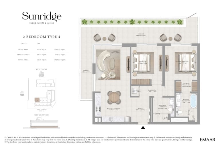 Sunridge 2 Bedroom Apartment Type 4 Floor Plans