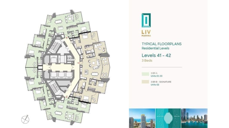 LIV Marina Level 41-42 Typical Floor Plans