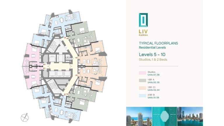 LIV Marina Level 05-10 Typical Floor Plans