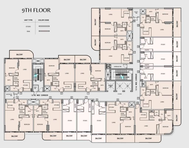 Pearl House 9th Floor Plan