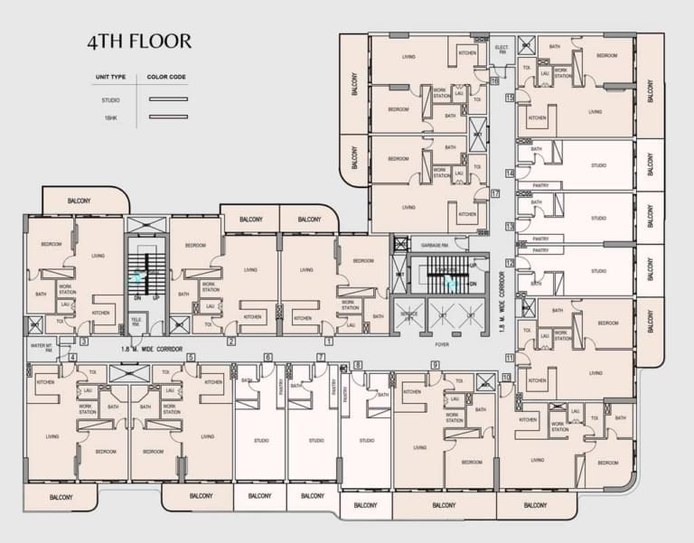 Pearl House 4th Floor Plan
