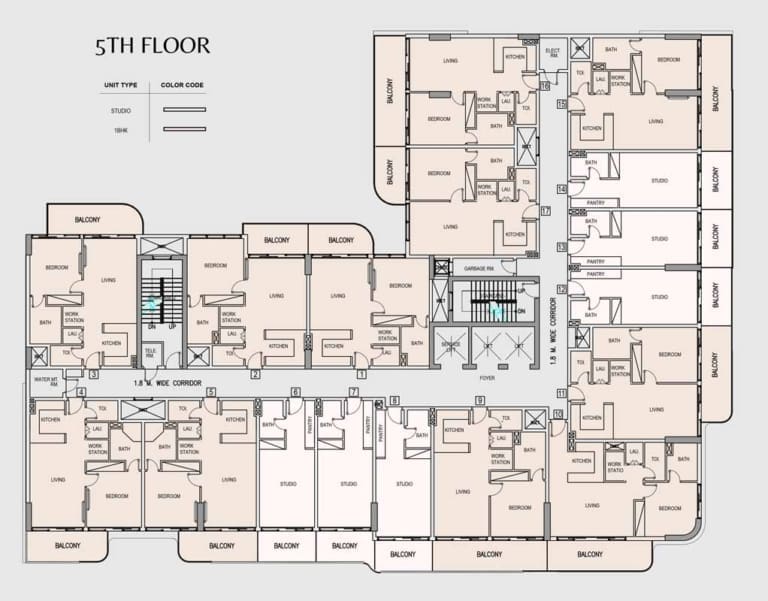 Pearl House 5th Floor Plan