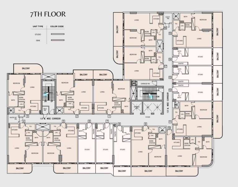 Pearl House 7th Floor Plan