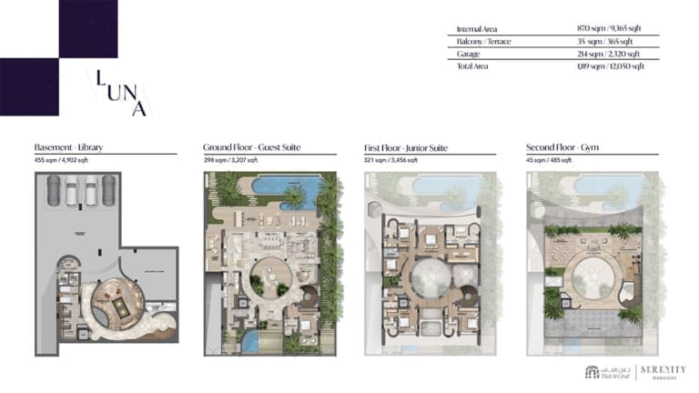 Serenity Mansions 5 Bedroom -1 Floor Plan